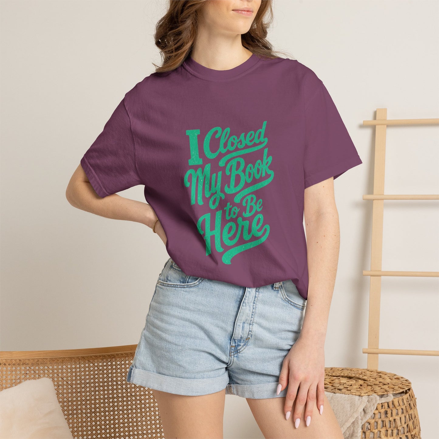 "I Closed My Book To Be Here" T-Shirt — Funny Reader Shirt for Book Lovers
