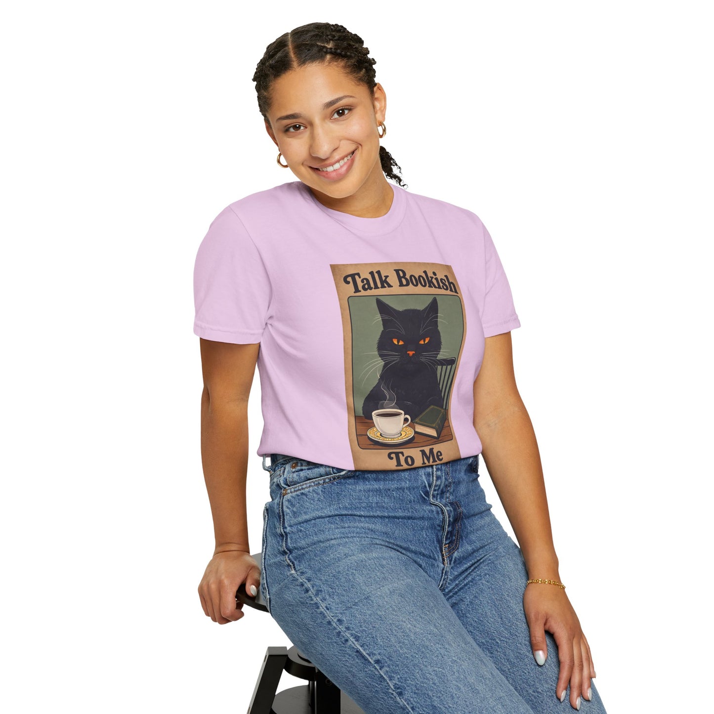 "Talk Bookish To Me" Cat T-Shirt