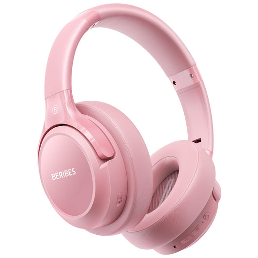 Bluetooth Headphones Over Ear,BERIBES 65H Playtime and 6 EQ Music Modes Wireless Headphones with Microphone,HiFi Stereo Foldable Lightweight Headset, Deep Bass for Home Office Cellphone PC Ect.(Green)