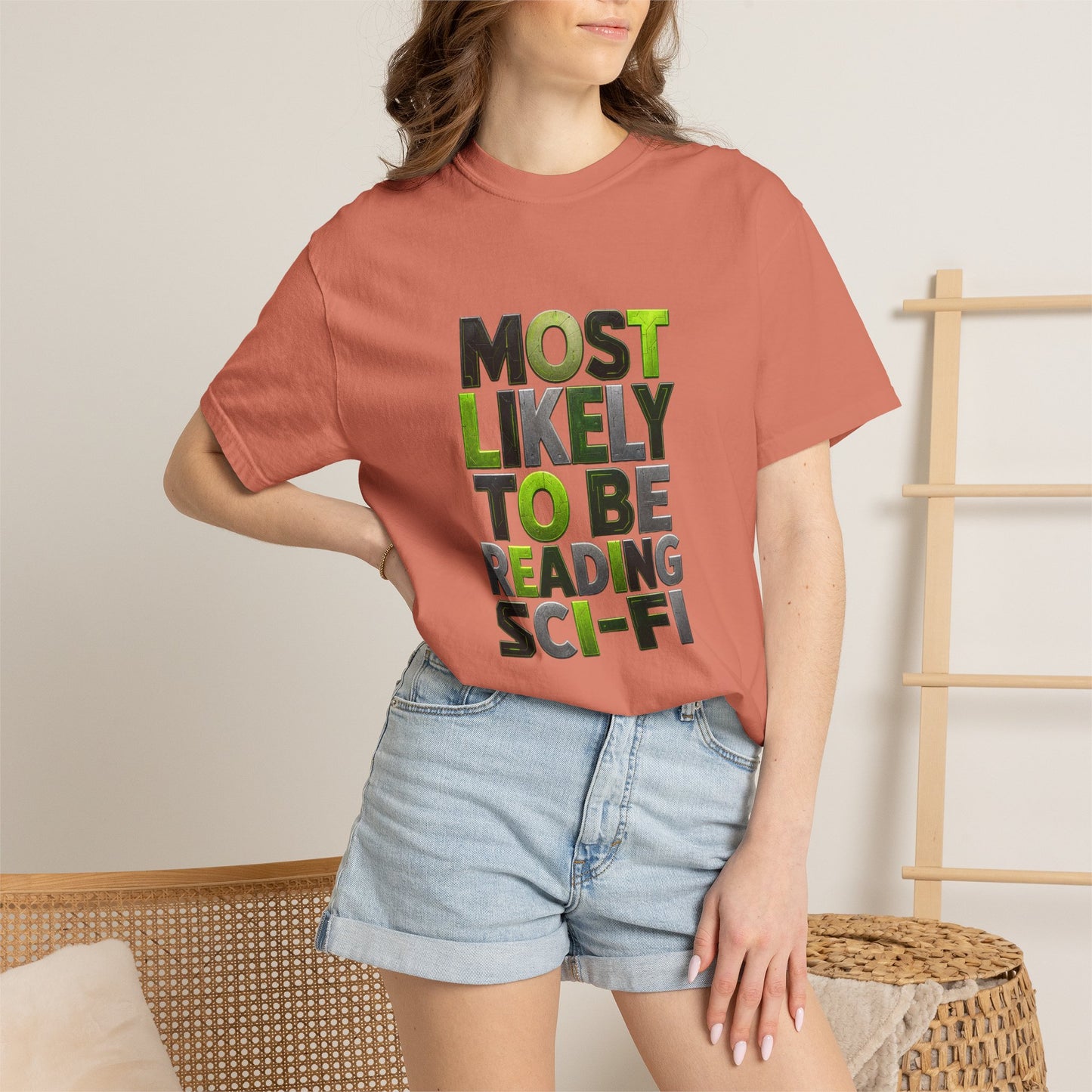 "Most Likely To Be Reading Sci‑Fi" T-Shirt for Science Fiction Book Lovers
