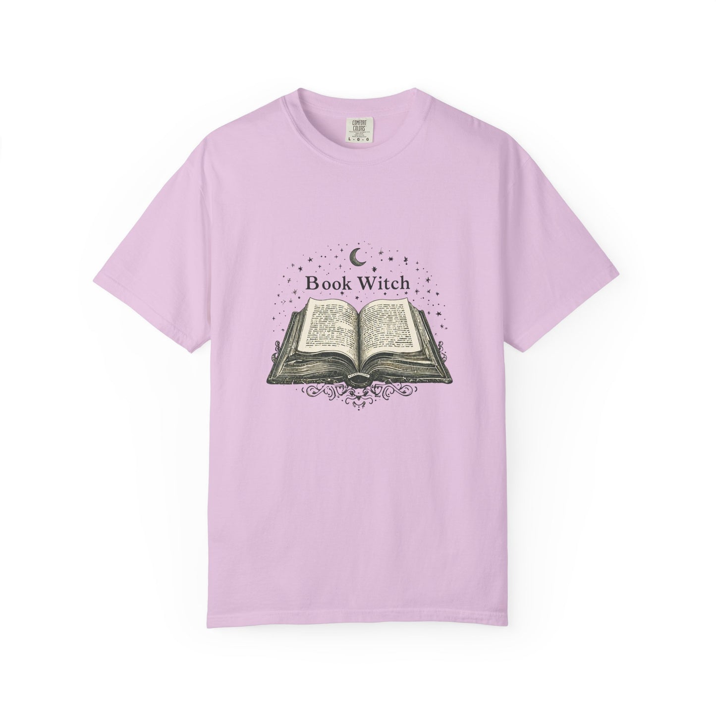 "Book Witch" T-Shirt — Vintage Open Spellbook Design for Readers & Witches