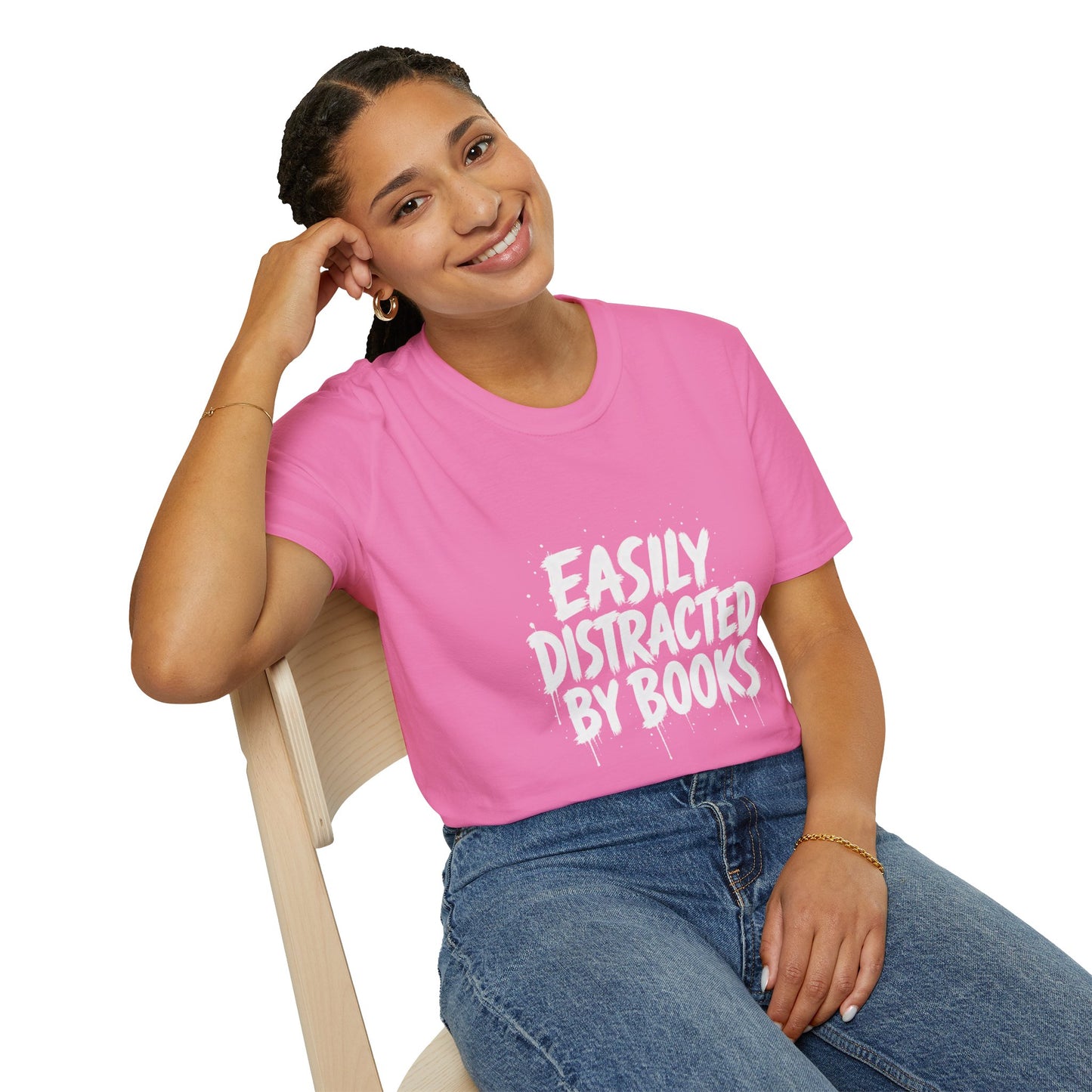 Lightweight Fabric - "Easily Distracted by Books" T‑Shirt