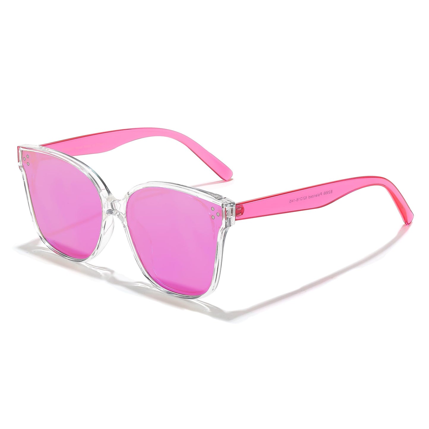 FEISEDY Lunettes de soleil polarisées carrées surdimensionnées rétro pour femmes et hommes, style minimaliste B2600