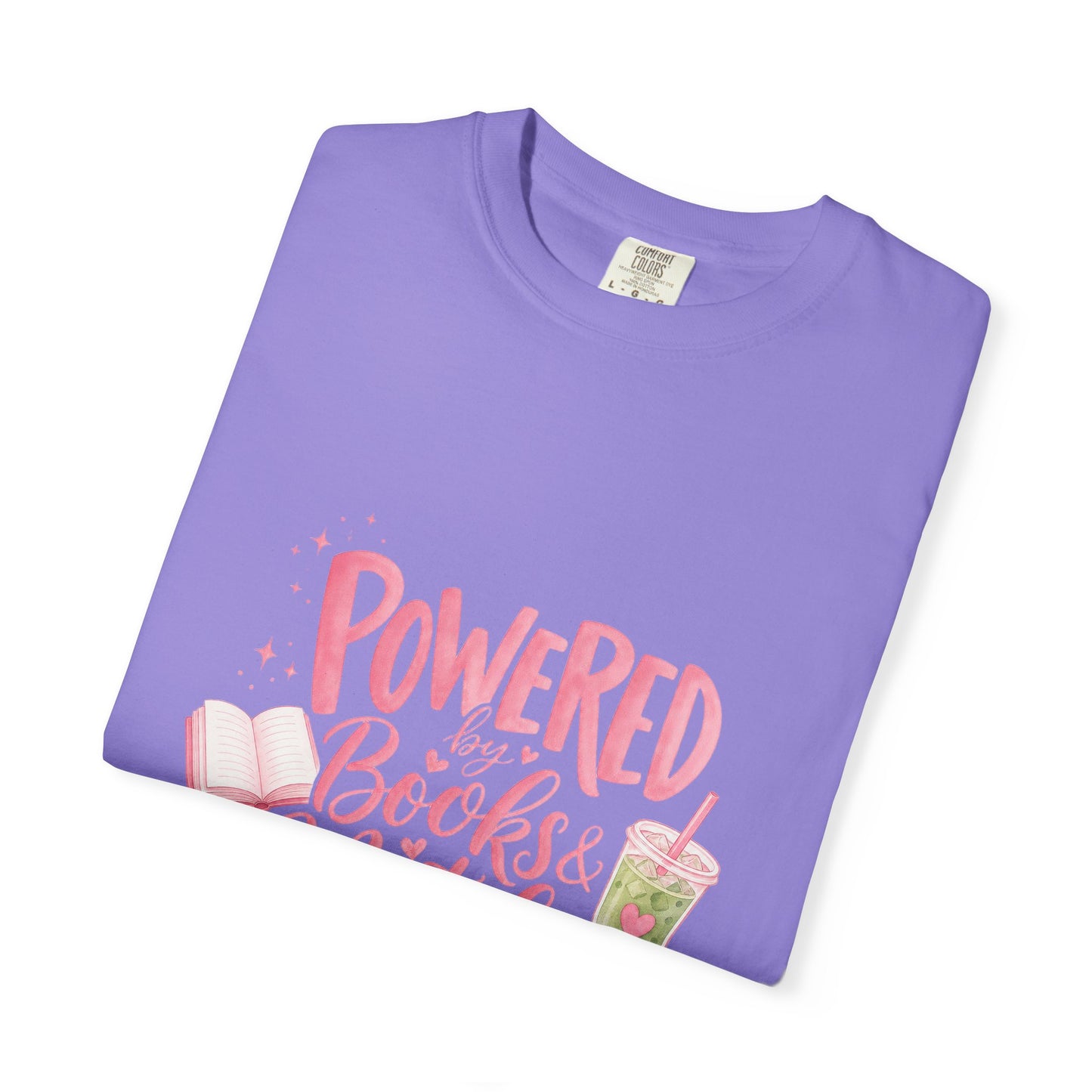 "Powered by Books & Matcha" T-Shirt