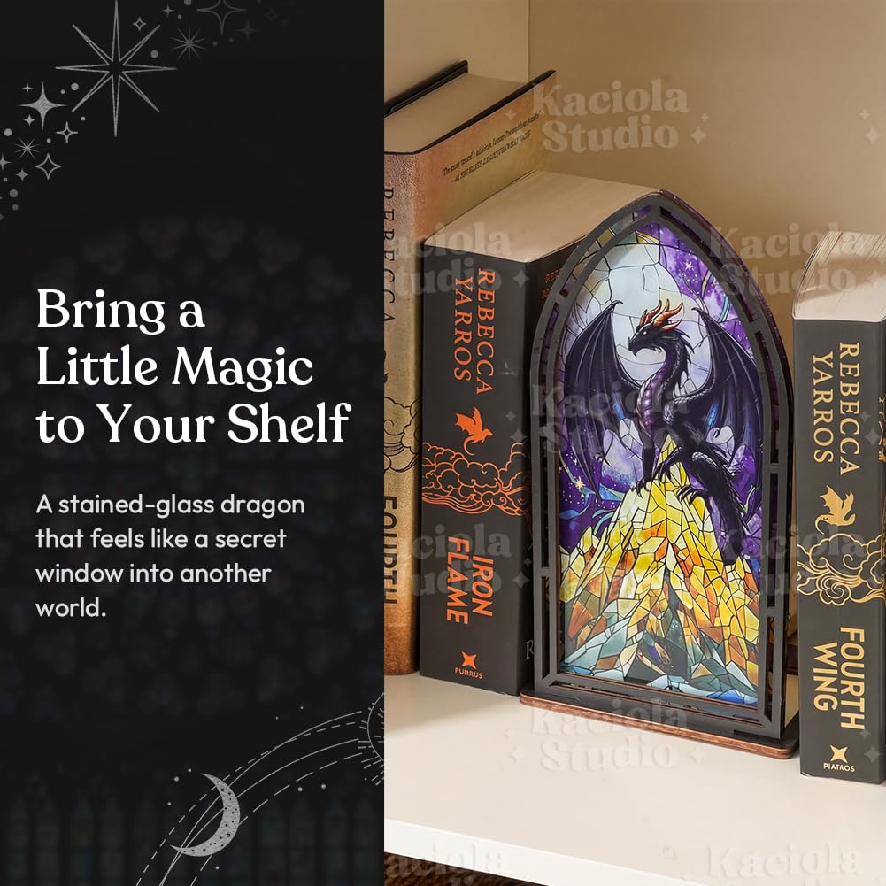 Fantasy Dragon Booknook Candle Holder - 2 Designs to Choose From