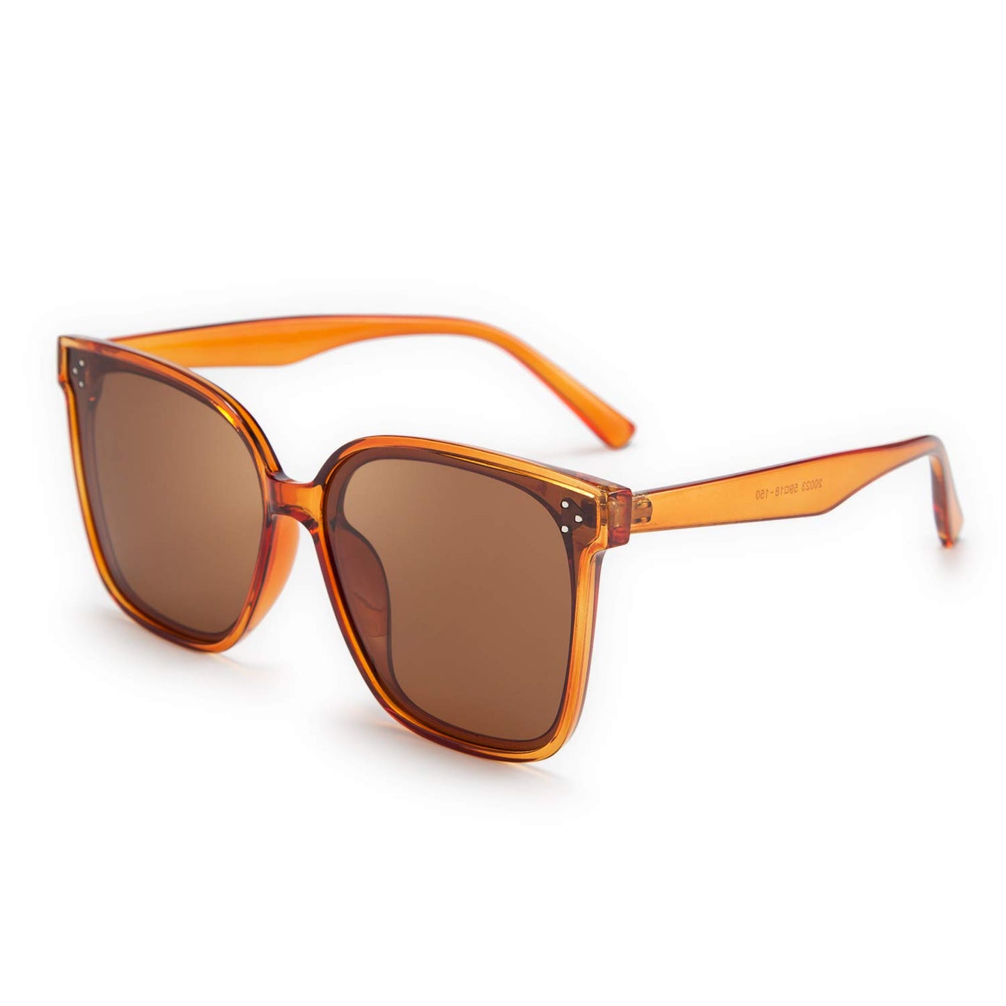 FEISEDY Lunettes de soleil polarisées carrées surdimensionnées rétro pour femmes et hommes, style minimaliste B2600