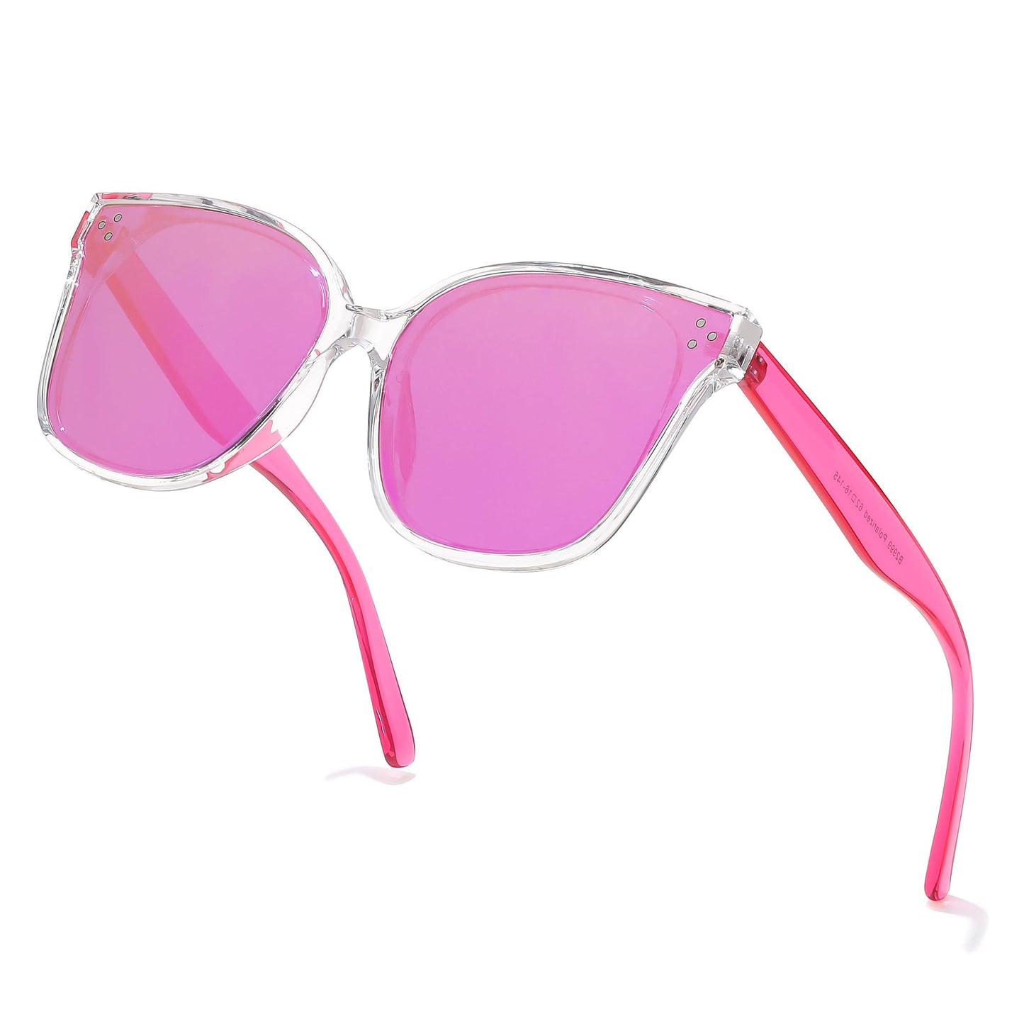 FEISEDY Lunettes de soleil polarisées carrées surdimensionnées rétro pour femmes et hommes, style minimaliste B2600
