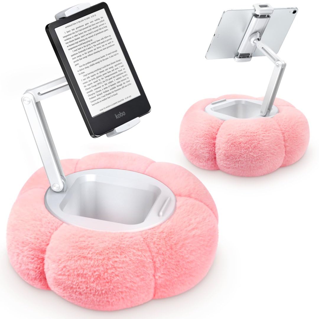 Pillow E-Reader & Tablet Holder With Snack Compartment