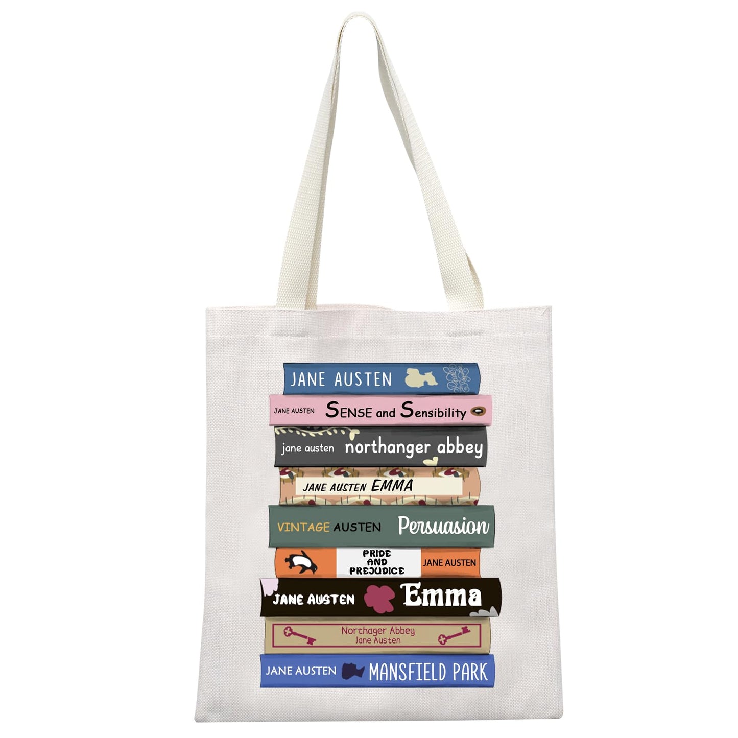 Classic Literature Gift Austen Book Club Gift Bookish Canvas Tote Bag for Book Lovers