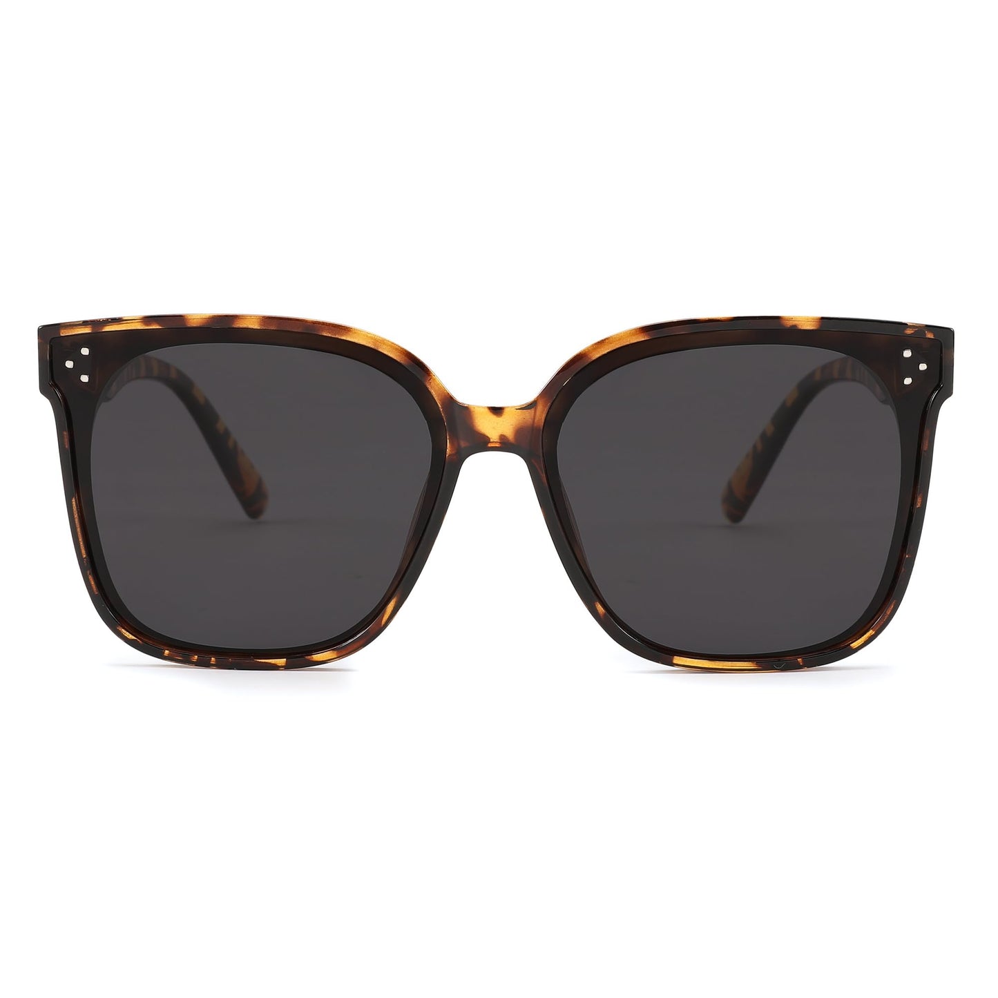 FEISEDY Lunettes de soleil polarisées carrées surdimensionnées rétro pour femmes et hommes, style minimaliste B2600