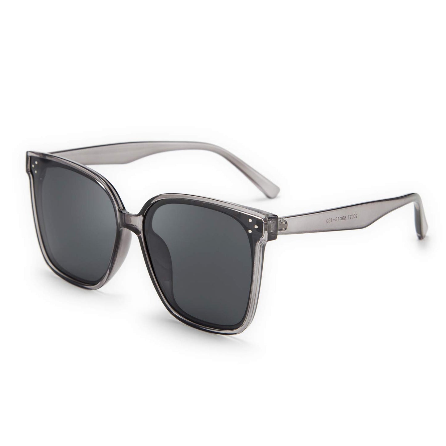 FEISEDY Lunettes de soleil polarisées carrées surdimensionnées rétro pour femmes et hommes, style minimaliste B2600
