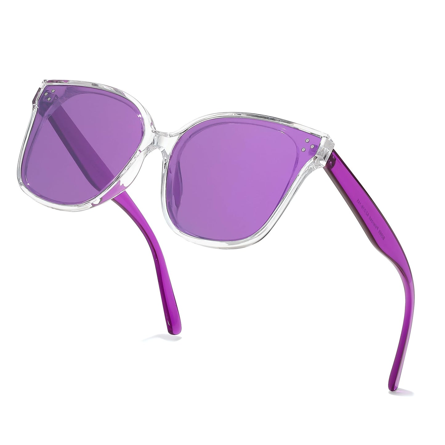 FEISEDY Lunettes de soleil polarisées carrées surdimensionnées rétro pour femmes et hommes, style minimaliste B2600