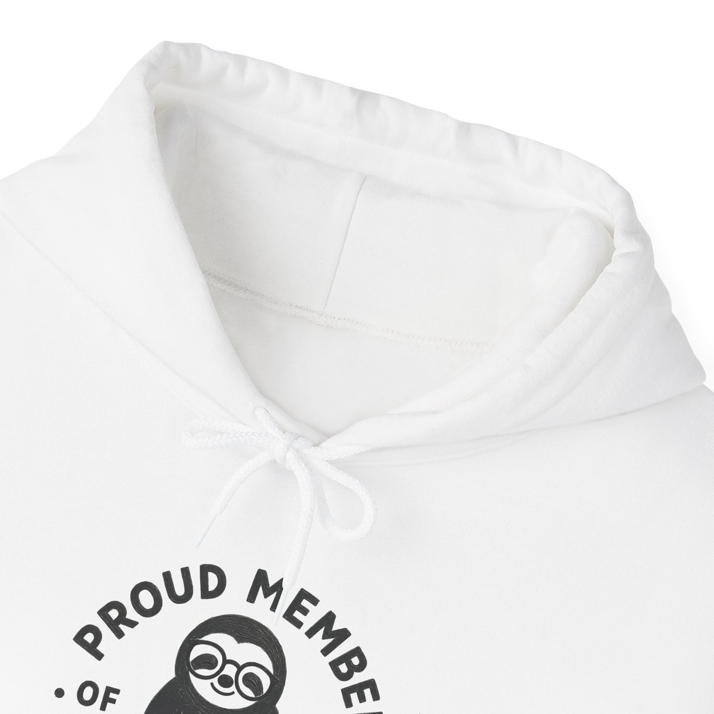 "Proud Member of the Slow Readers Club" Sloth Reading Hoodie