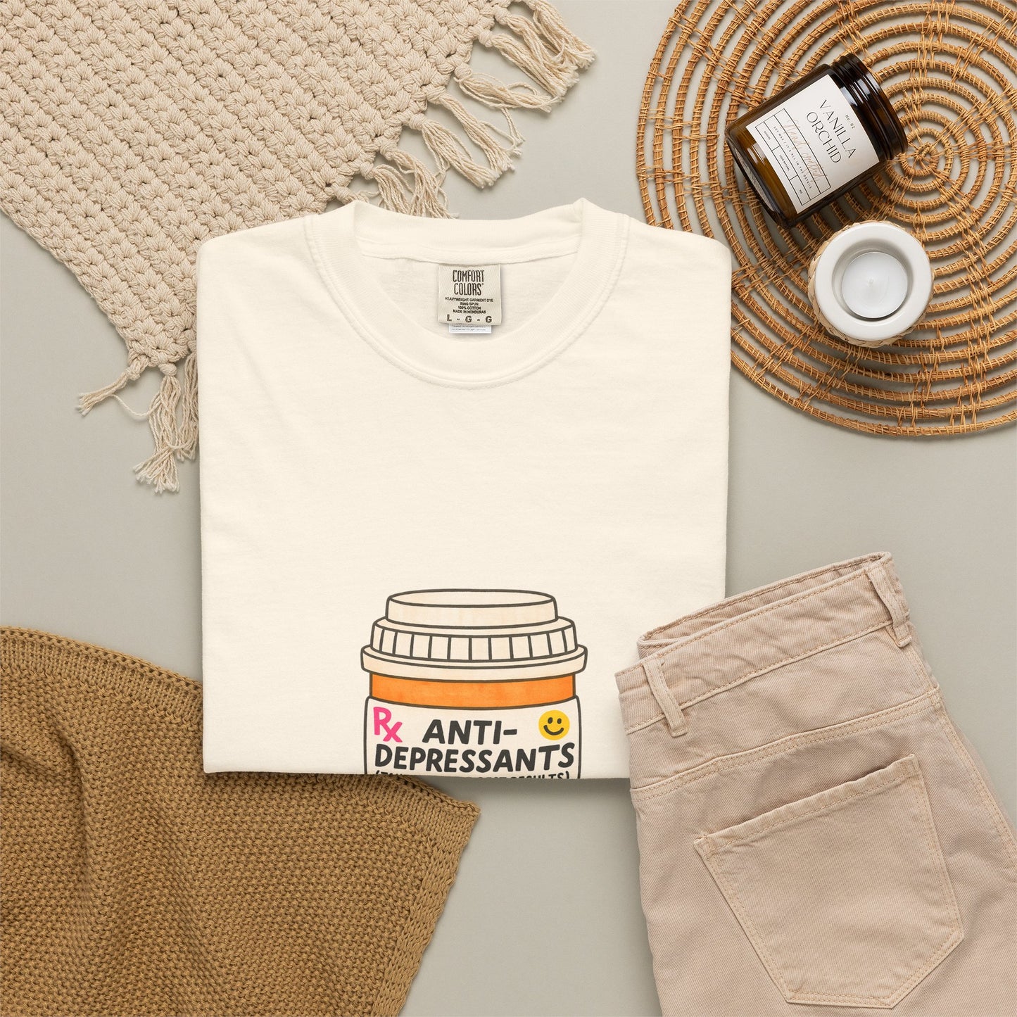 T-Shirt — "Anti-Depressants" Coffee & Books Graphic Tee