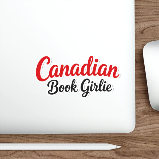 "Canadian Book Girlie" Sticker — Die-Cut Literary Decal