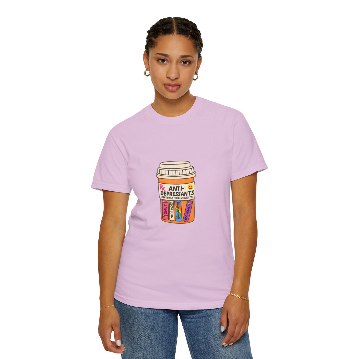 T-Shirt — "Anti-Depressants" Coffee & Books Graphic Tee