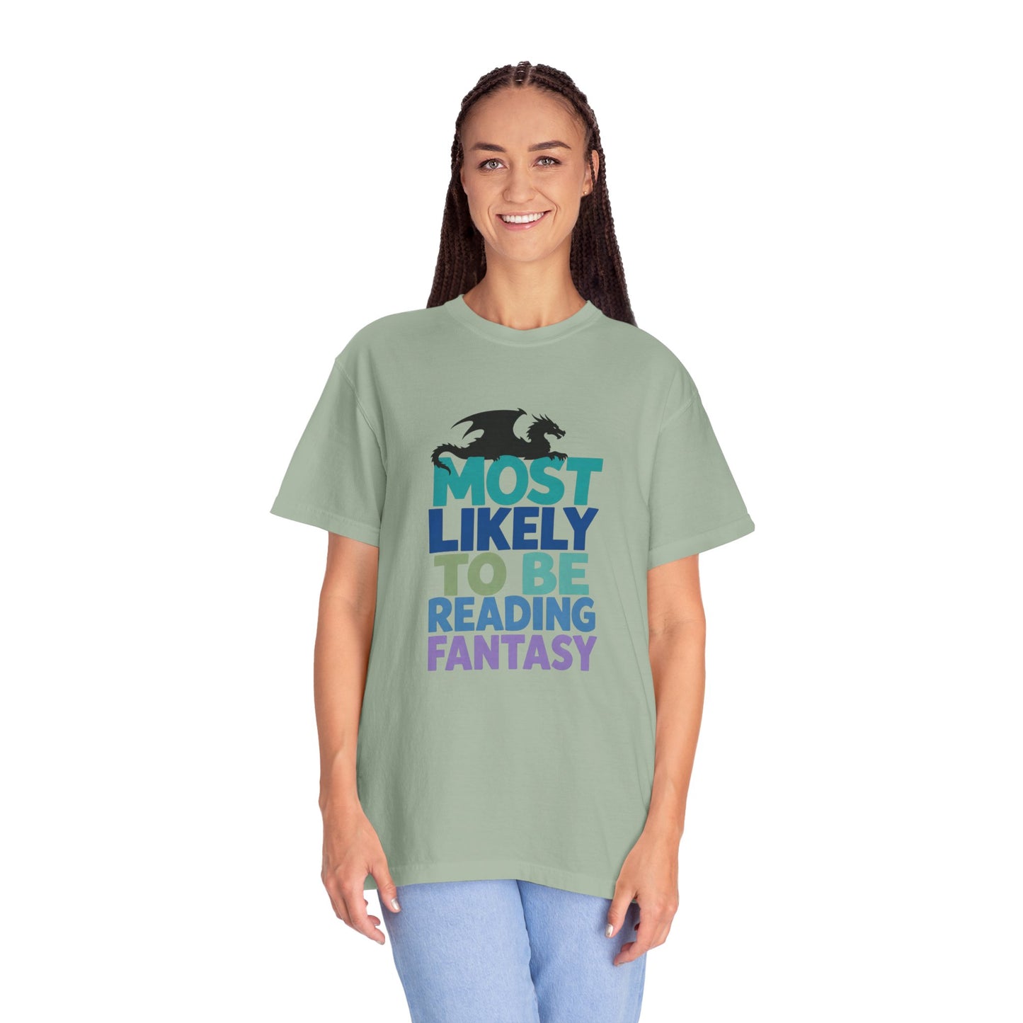 Fantasy Reader T-Shirt — "Most Likely to Be Reading Fantasy" Graphic Tee