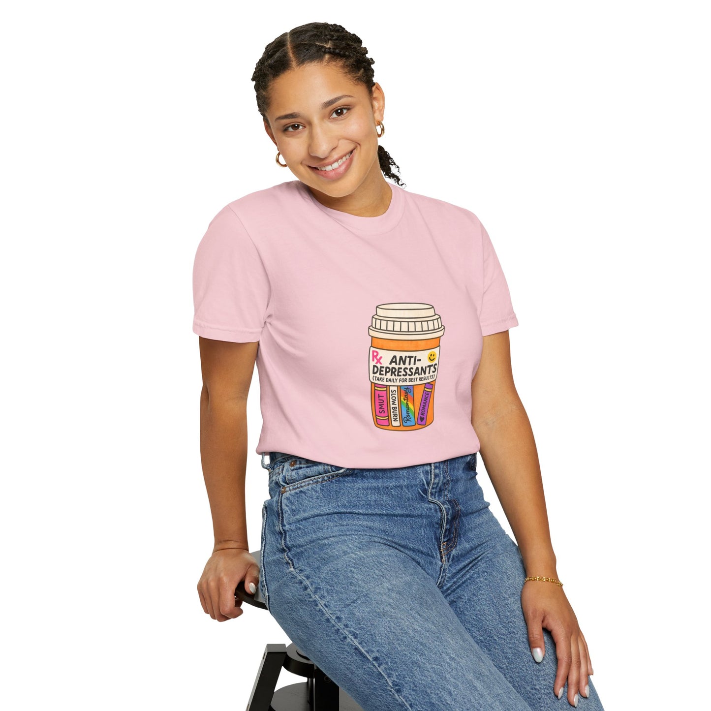 T-Shirt — "Anti-Depressants" Coffee & Books Graphic Tee