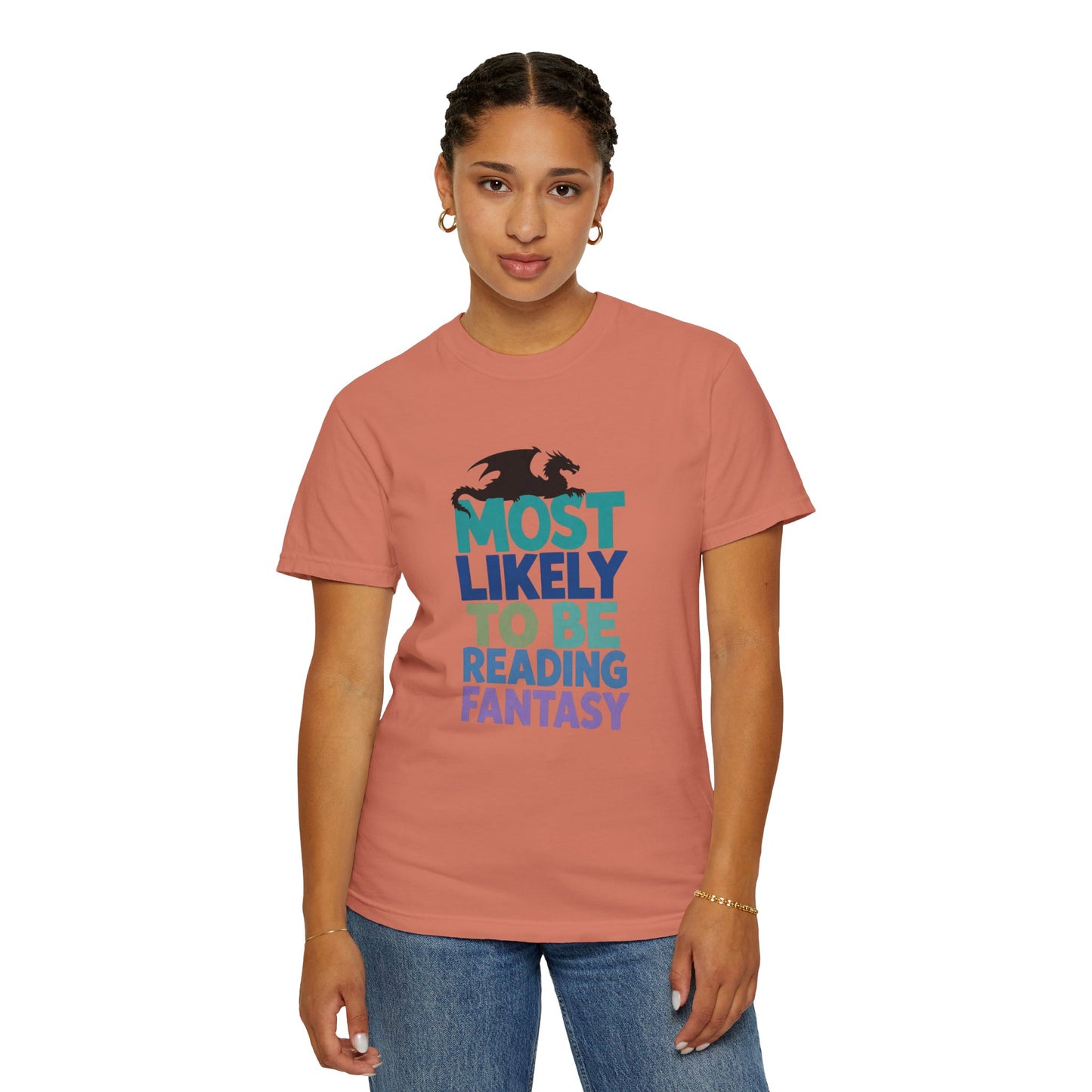 Fantasy Reader T-Shirt — "Most Likely to Be Reading Fantasy" Graphic Tee