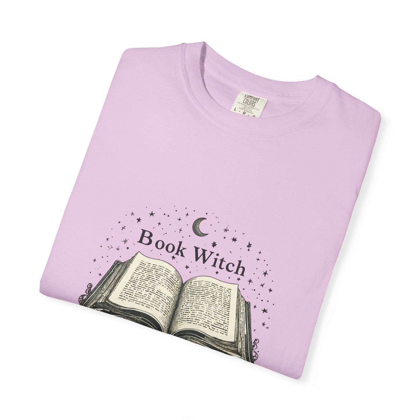 "Book Witch" T-Shirt — Vintage Open Spellbook Design for Readers & Witches