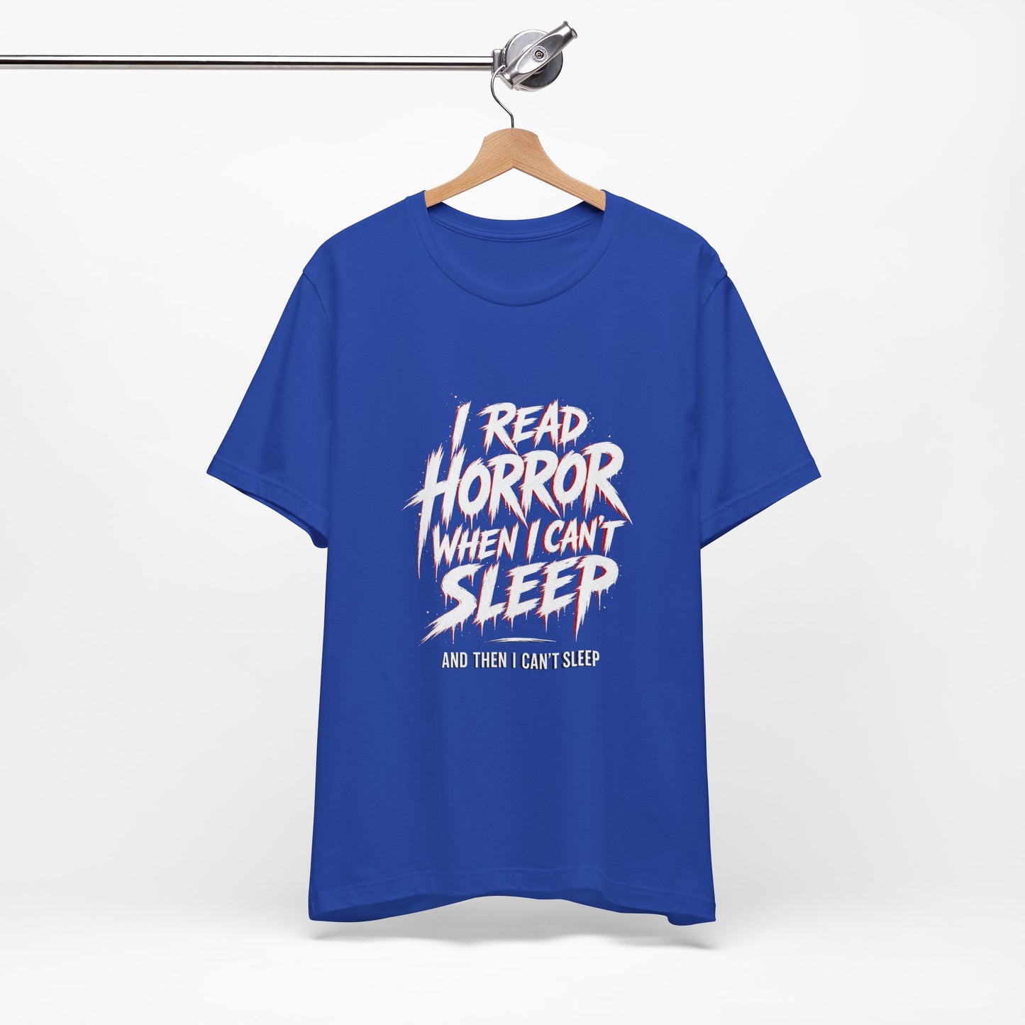 Airlume Cotton - Horror Reader Tee — "I Read Horror When I Can’t Sleep" Graphic T-Shirt