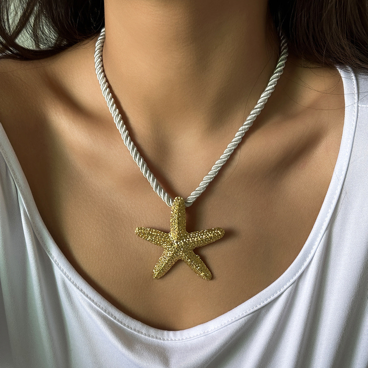 Collier et boucles d'oreilles étoile de mer