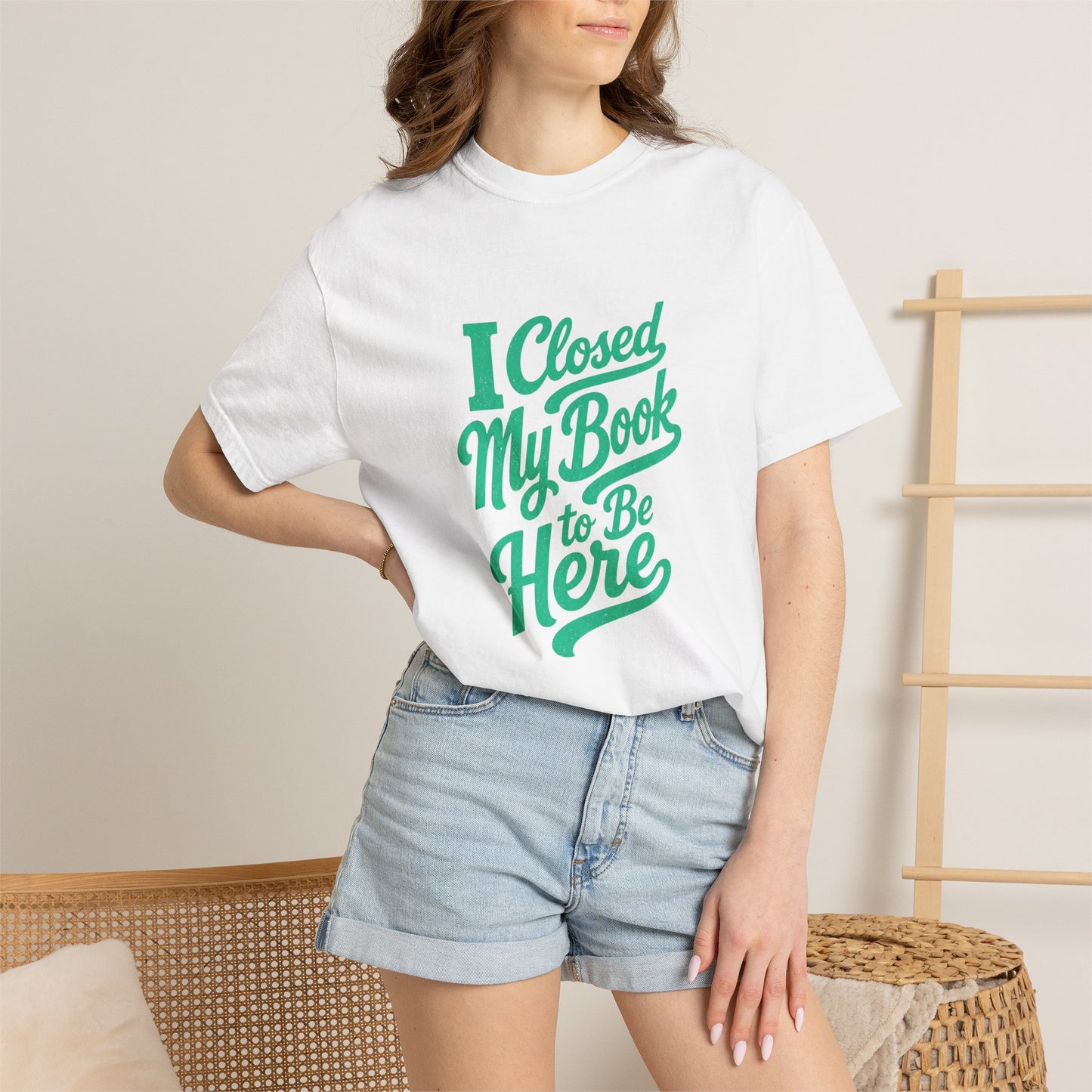 "I Closed My Book To Be Here" T-Shirt — Funny Reader Shirt for Book Lovers