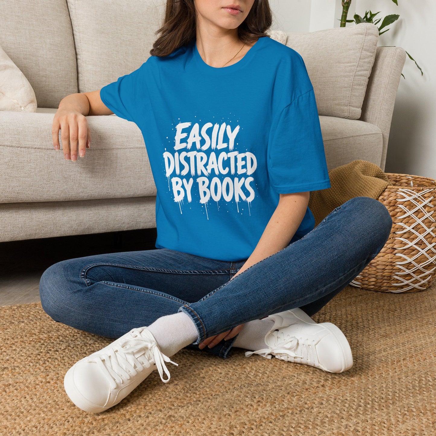 Lightweight Fabric - "Easily Distracted by Books" T‑Shirt