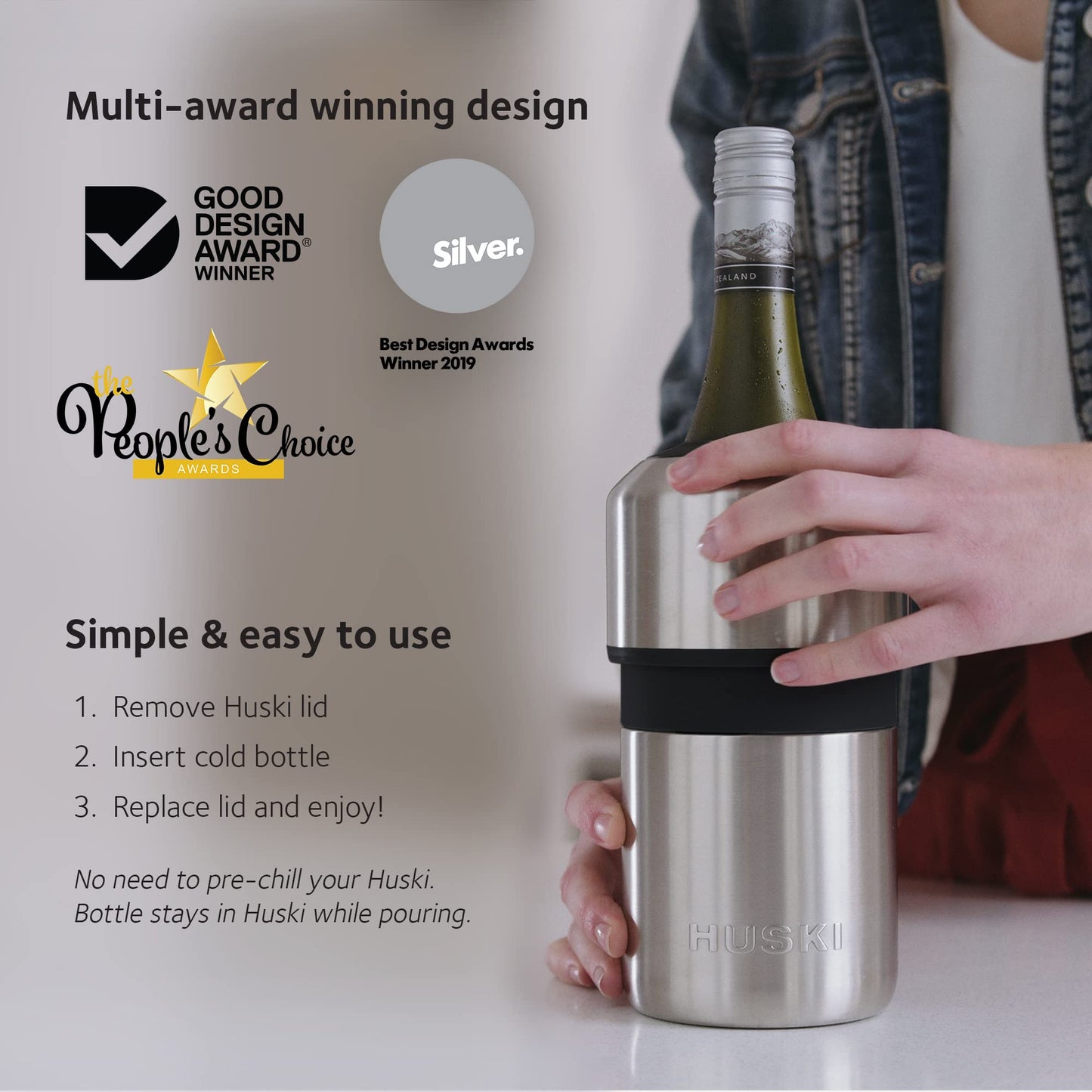 Award-Winning Iceless Wine Chiller in Six Shades
