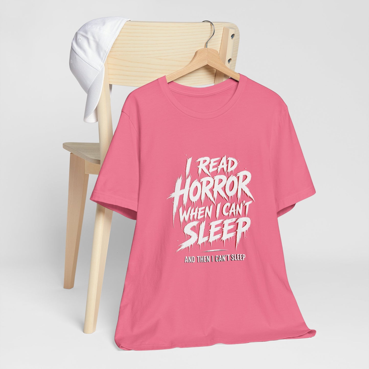 Airlume Cotton - Horror Reader Tee — "I Read Horror When I Can’t Sleep" Graphic T-Shirt