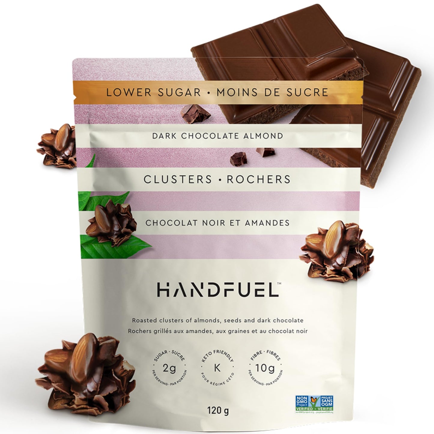 Bouchées aux noix faibles en sucre - 3 saveurs par Handfuel