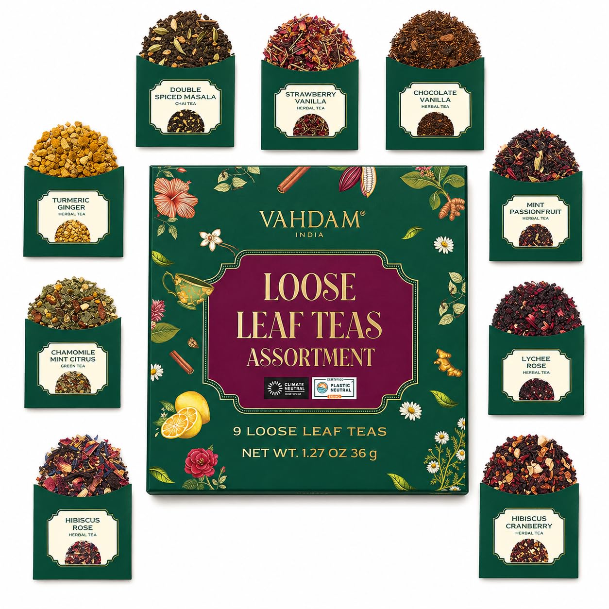 Assortiments de thés - 7 coffrets variés au choix - Par VAHDAM