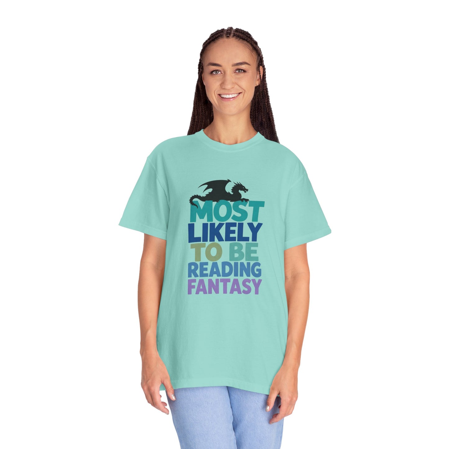 Fantasy Reader T-Shirt — "Most Likely to Be Reading Fantasy" Graphic Tee