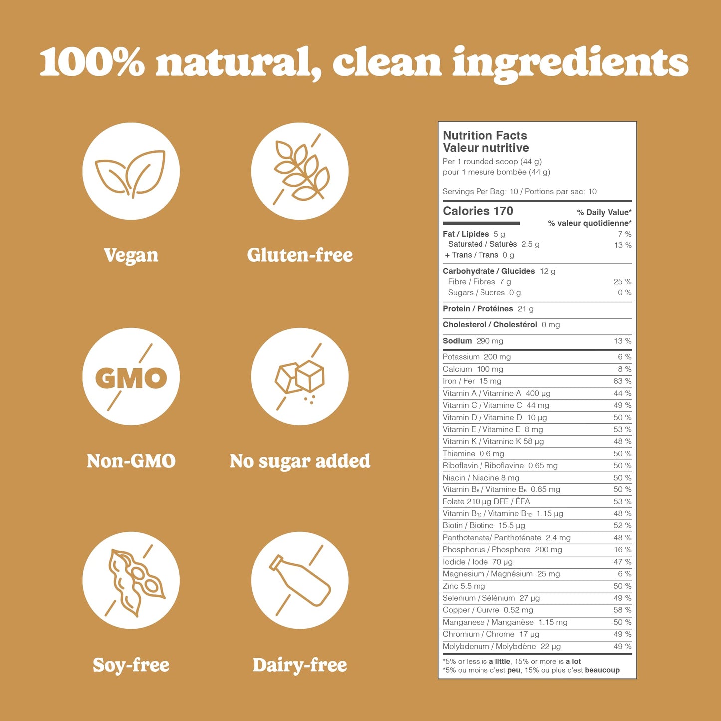 Good Protein Vegan Plant-based Protein Powder 100% Natural, Non-GMO, Dairy-free, Gluten-free, Soy-free, No Added Sugar and Nothing Artificial. Strawberries & Cream All-in-One Shake 440 grams