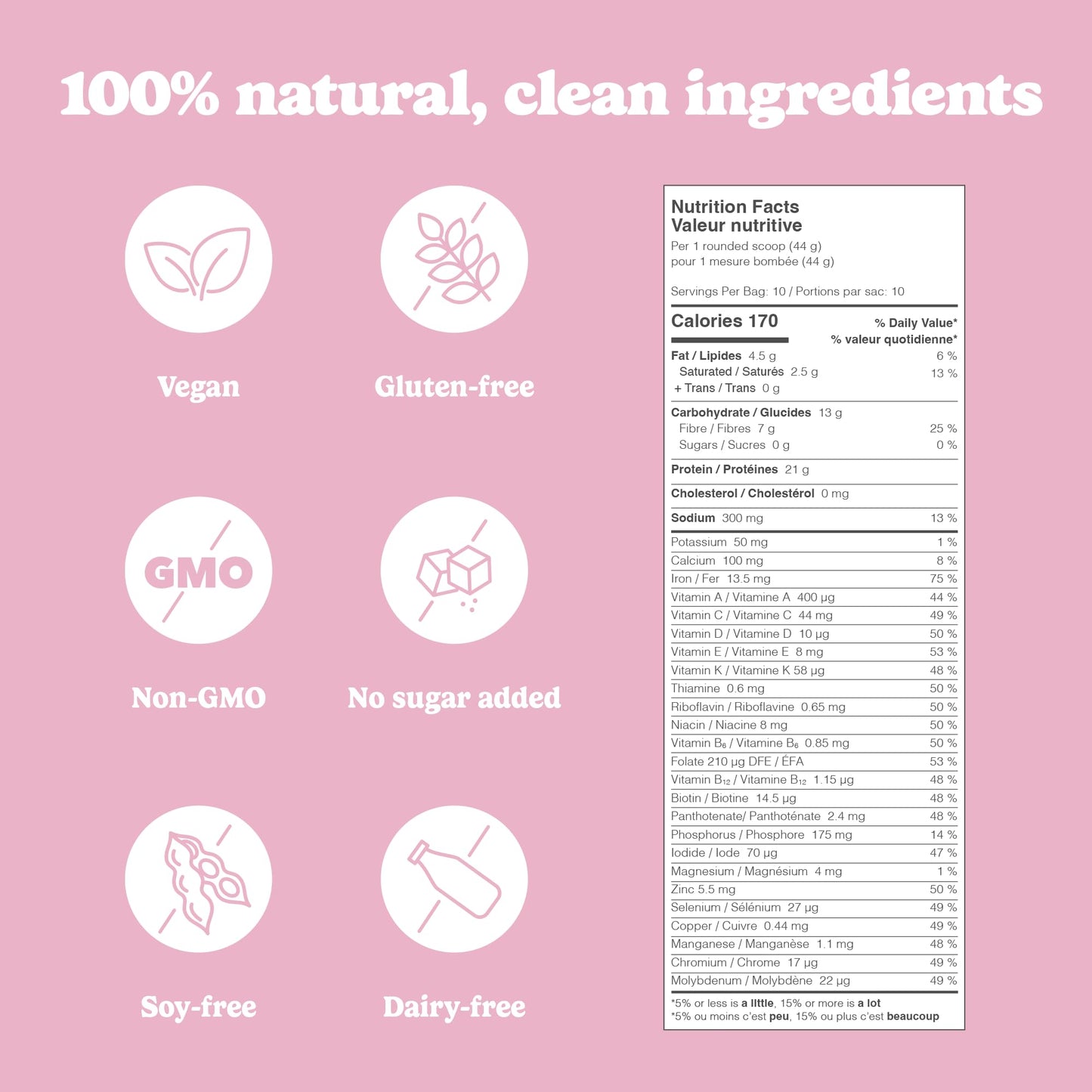 Good Protein Vegan Plant-based Protein Powder 100% Natural, Non-GMO, Dairy-free, Gluten-free, Soy-free, No Added Sugar and Nothing Artificial. Strawberries & Cream All-in-One Shake 440 grams