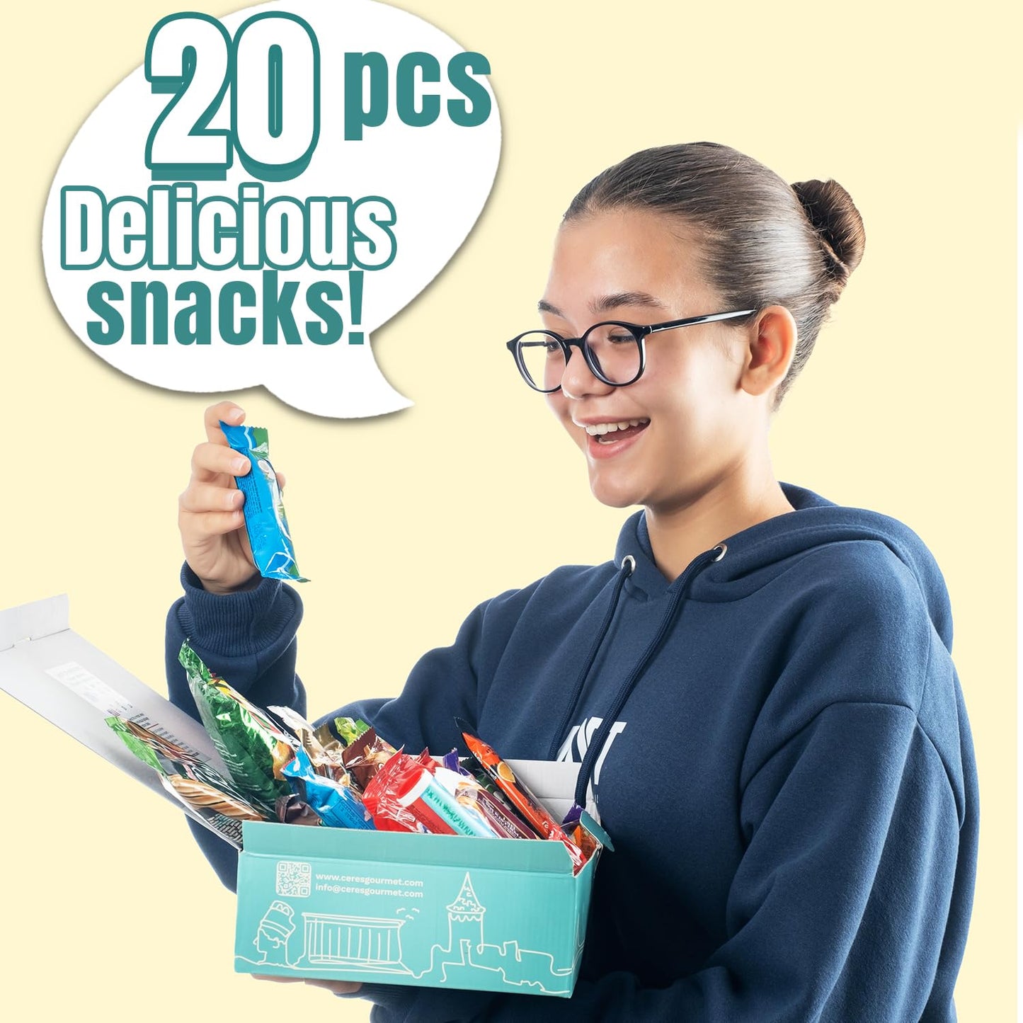 Exotic International Snack Box, 30-Piece Assortment of Snacks from Around the World |Office Snacking, Mystery Foreign Candy & Treats, Snacks Variety Pack for Adults, Kids, College and Students (Maxi)