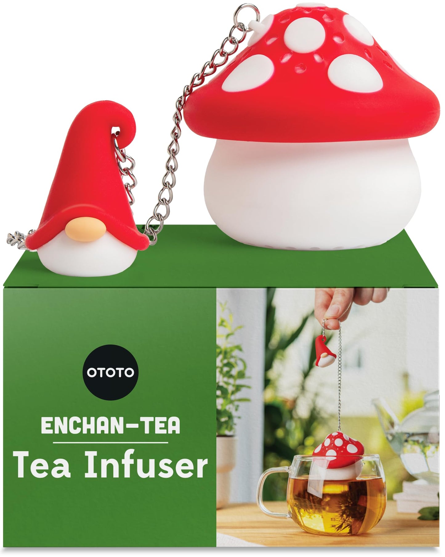 Infuseurs à Thé en Silicone - Ghnome/Champignon, Chat, Crabe, Chauve-souris/Lune, Nessie par OTOTO