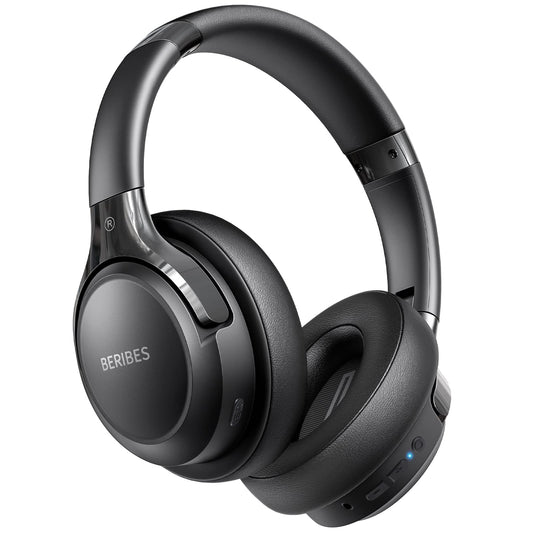 Bluetooth Headphones Over Ear,BERIBES 65H Playtime and 6 EQ Music Modes Wireless Headphones with Microphone,HiFi Stereo Foldable Lightweight Headset, Deep Bass for Home Office Cellphone PC Ect.(Green)