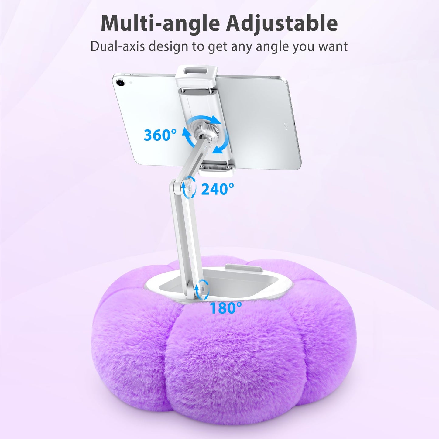 Pillow E-Reader & Tablet Holder With Snack Compartment