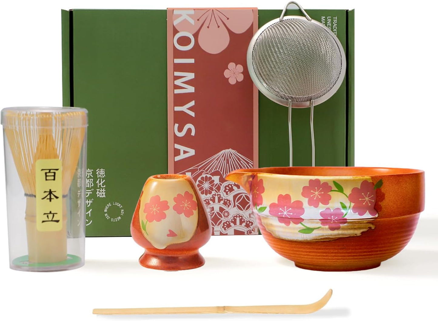 Coffret à Matcha Japonais Traditionnel 5 Pièces - 5 Motifs au Choix