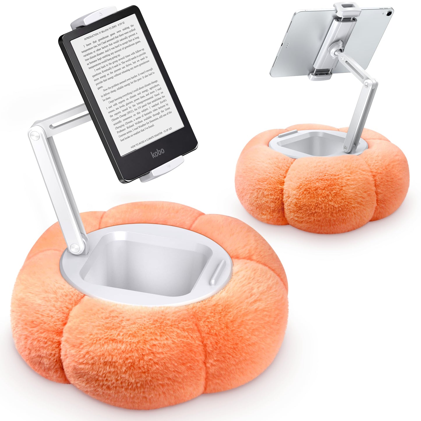 Pillow E-Reader & Tablet Holder With Snack Compartment