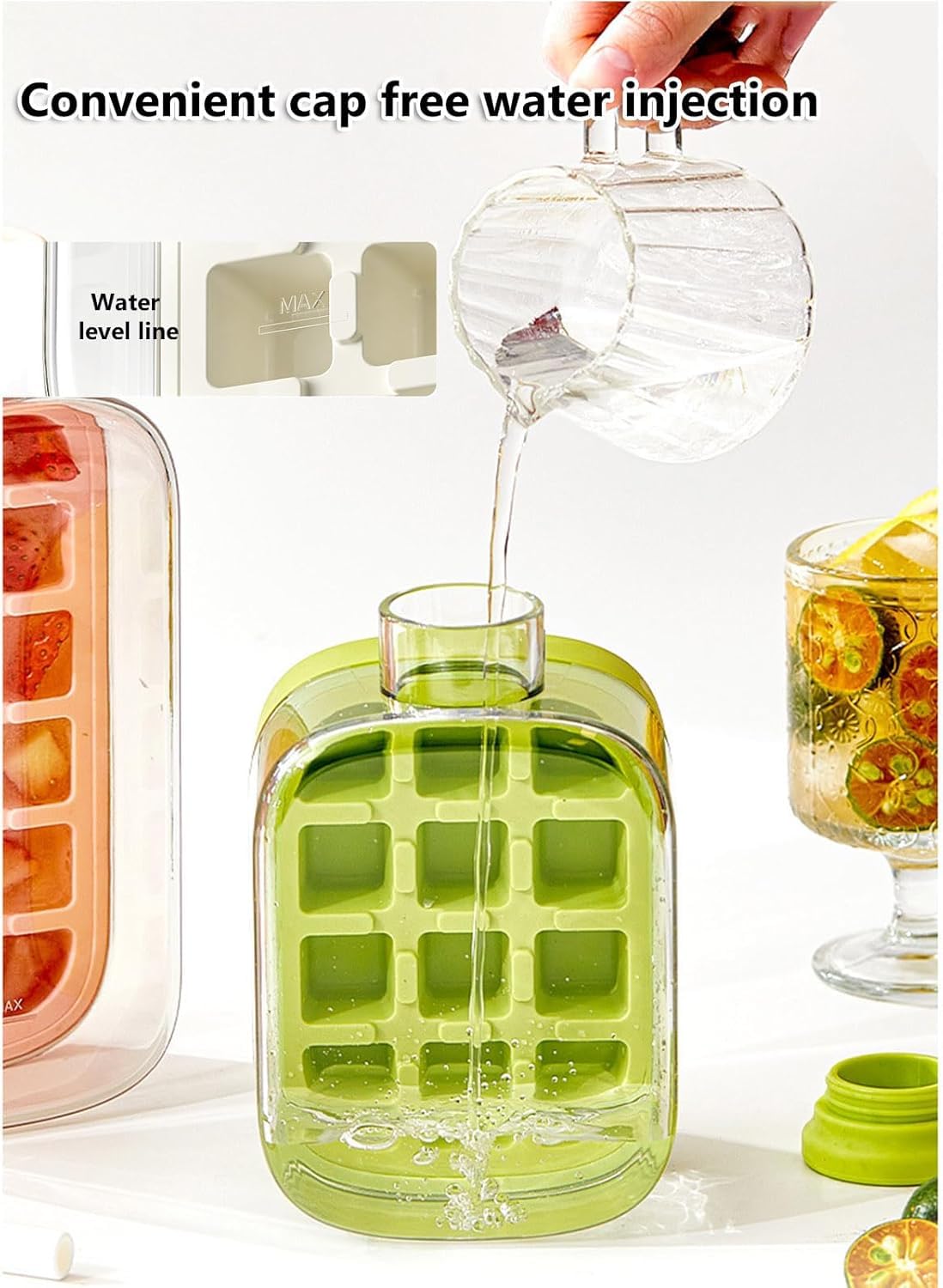 2 in 1 Ice Cube Drink Bottle & Portable Ice Cube Tray