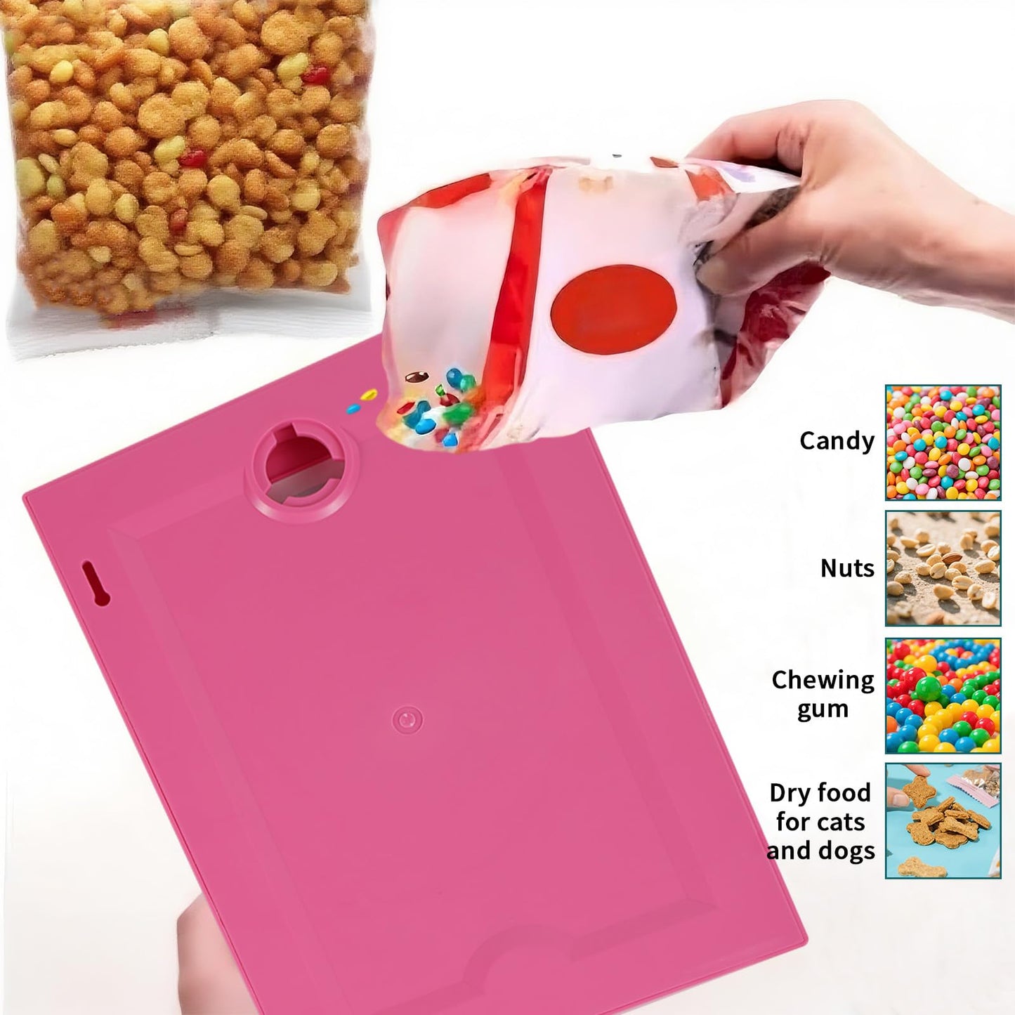 Candy Dispenser Picture Frame, Wall Mount Gumball Machine Creative Handy Candy Dispenser for Desk Countertop Adults & Children Room Decorative Sweet Display (Yellow)