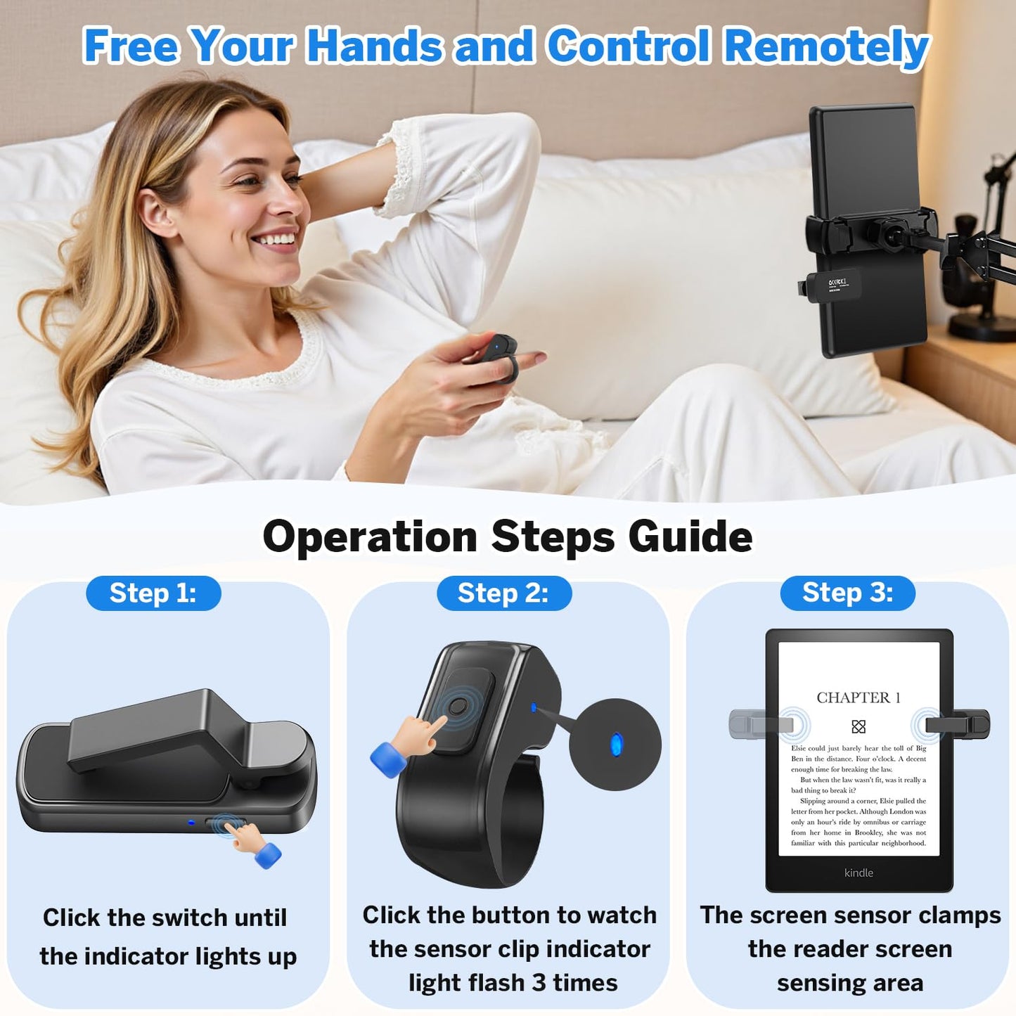 E-Reader Remote Page Turner in Five Fun Colours