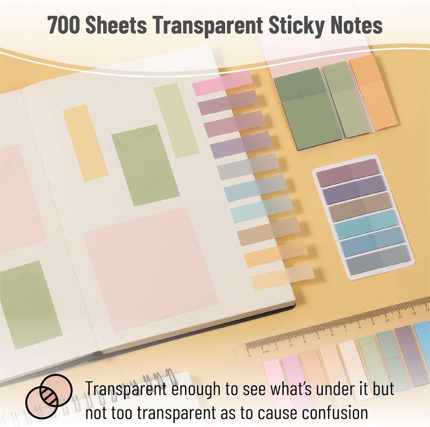 Mr. Pen- Aesthetic Book Annotation Kit, Aesthetic Highlighters and Gel Pens, Transparent Sticky Notes, Transparent Sticky Tabs for Books, No Bleed Highlighters for Bible Pages No Bleed