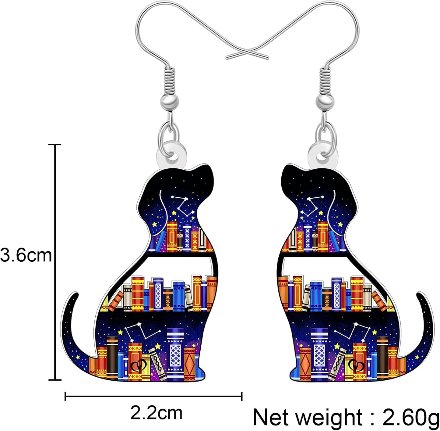 Cat & Dog Acrylic Earrings - Four Options to Choose From
