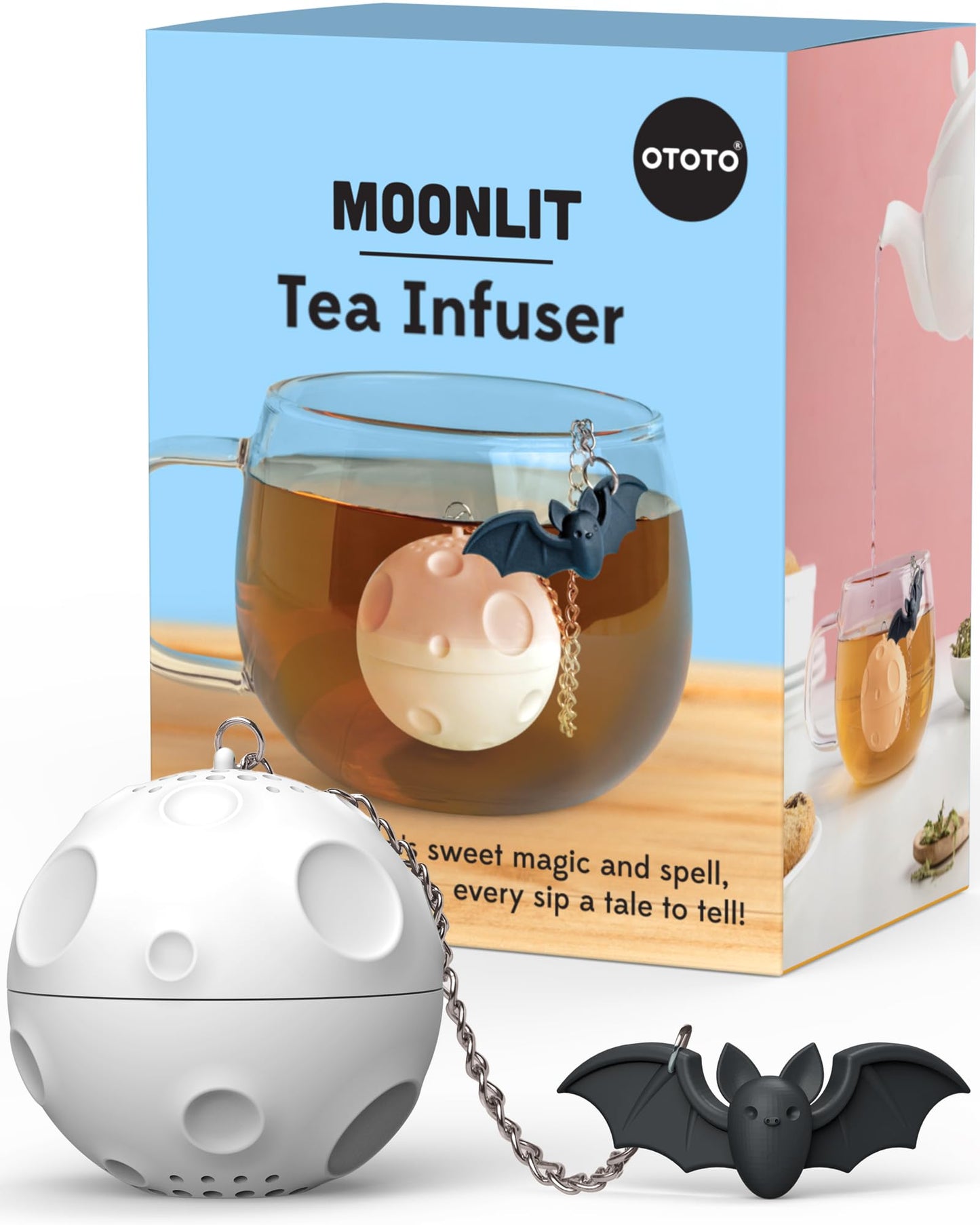 Infuseurs à Thé en Silicone - Ghnome/Champignon, Chat, Crabe, Chauve-souris/Lune, Nessie par OTOTO