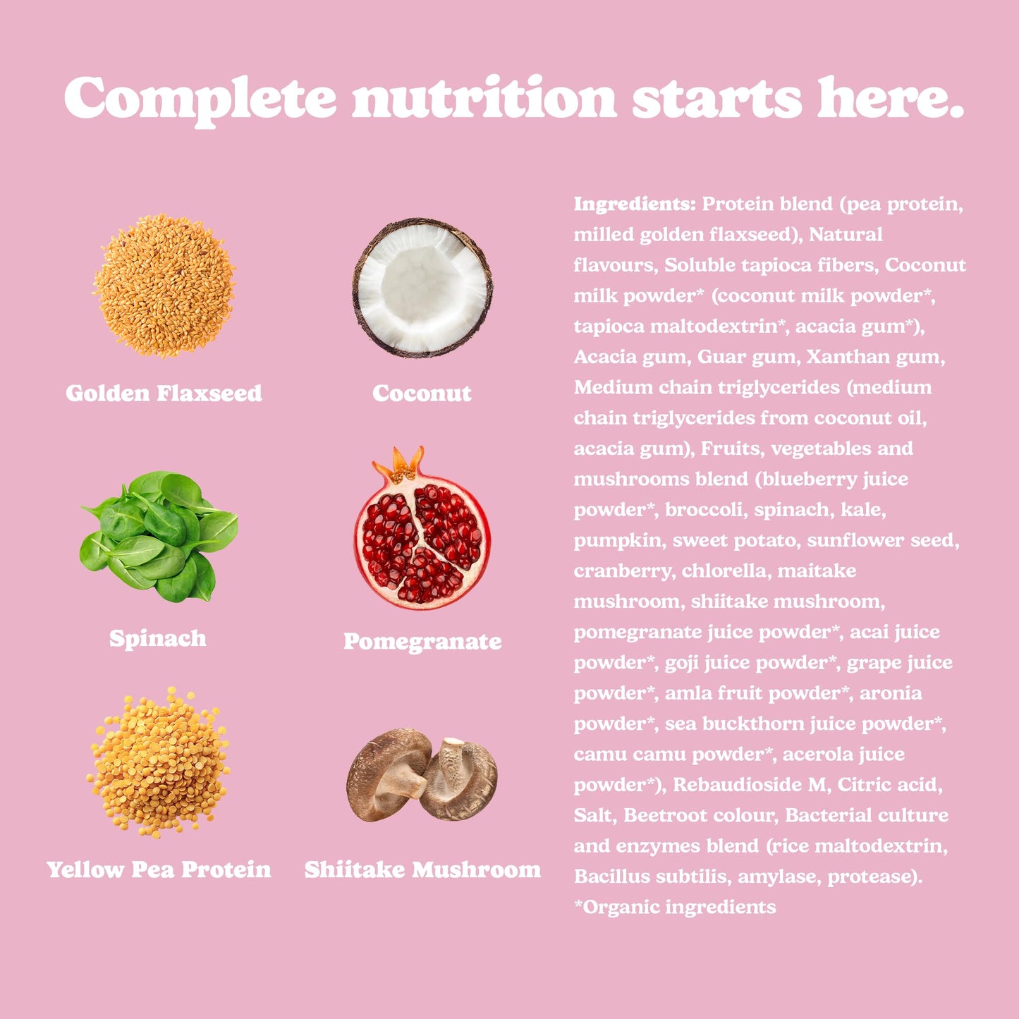 Good Protein Vegan Plant-based Protein Powder 100% Natural, Non-GMO, Dairy-free, Gluten-free, Soy-free, No Added Sugar and Nothing Artificial. Strawberries & Cream All-in-One Shake 440 grams