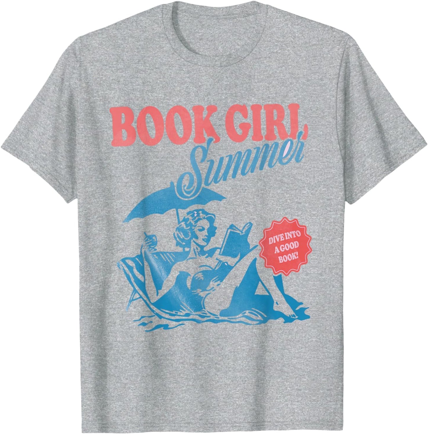 T-shirt Rétro Fille Livre Été