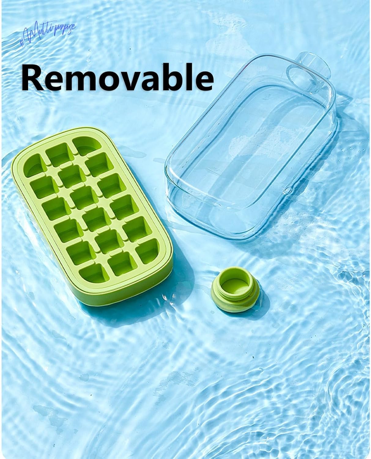 2 in 1 Ice Cube Drink Bottle & Portable Ice Cube Tray